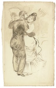 Studium do „Taniec na wsi”, 1883 autorstwa Pierre Auguste Renoir
