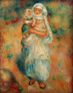 Algierczyk z dzieckiem autorstwa Pierre Auguste Renoir