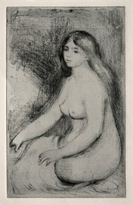 siedzący kąpiący się autorstwa Pierre Auguste Renoir