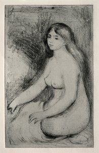 Kąpiący się w pozycji siedzącej, ok. 1905. autorstwa Pierre Auguste Renoir