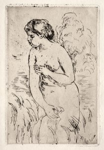 Kąpiący się stojący, półnogi. autorstwa Pierre Auguste Renoir