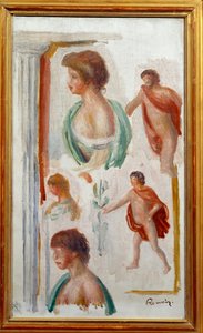 Postacie z antycznej tragedii akwarela Pierre Auguste Renoir autorstwa Pierre Auguste Renoir
