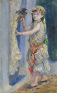 Dziecko z ptakiem autorstwa Pierre Auguste Renoir