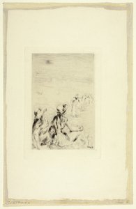 Dzieci na plaży, Bernoval autorstwa Pierre Auguste Renoir