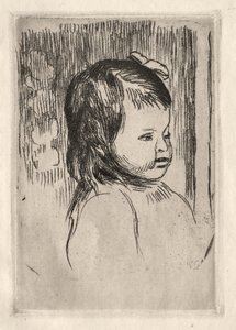 Popiersie dziecka, zwrócone w prawo autorstwa Pierre Auguste Renoir