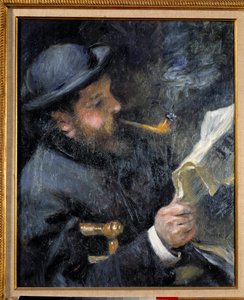 Claude Monet liest von Pierre-Auguste Renoir