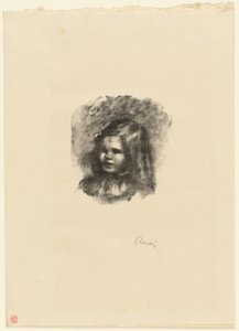 Claude Renoir, zwrócony w lewo autorstwa Pierre Auguste Renoir