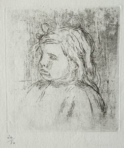 Claude Renoir, trzy czwarte w lewo, 1908. autorstwa Pierre Auguste Renoir