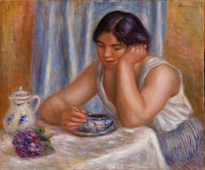 Filiżanka Czekolady (Kobieta biorąca czekoladę) autorstwa Pierre Auguste Renoir