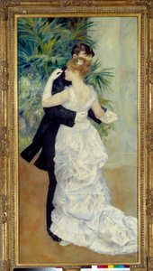 Taniec ma miasto. Obraz Pierre Auguste Renoir (1841-1919) przedstawiający Suzanne Valadon i Paula Lhote autorstwa Pierre Auguste Renoir