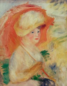 Kobieta z parasolką autorstwa Pierre Auguste Renoir