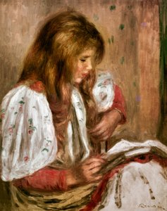 Dziewczyna w bieli autorstwa Pierre Auguste Renoir