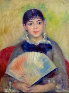 Dziewczyna z wachlarzem autorstwa Pierre Auguste Renoir