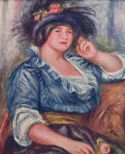 Dziewczyna z różą, 1913, 1923 autorstwa Pierre Auguste Renoir