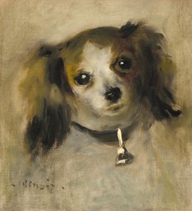 Głowa psa, 1870. autorstwa Pierre Auguste Renoir