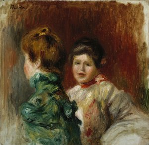Głowy dwóch kobiet, ok. 1895 (olej na płótnie) autorstwa Pierre Auguste Renoir