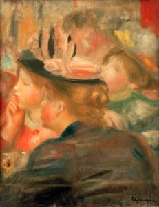 W teatrze autorstwa Pierre-Auguste Renoir