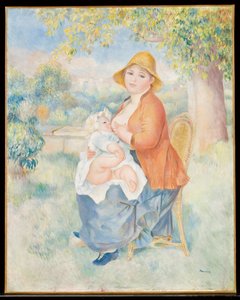 Dziecko przy piersi, 1886 autorstwa Pierre Auguste Renoir