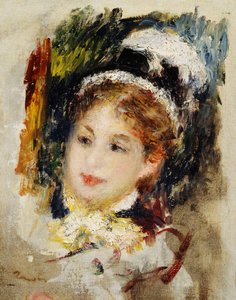 Dama w stroju miejskim, 1875 autorstwa Pierre Auguste Renoir