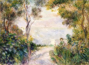 Krajobraz, koniec ścieżki autorstwa Pierre Auguste Renoir