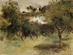 Krajobraz z drzewami autorstwa Pierre Auguste Renoir