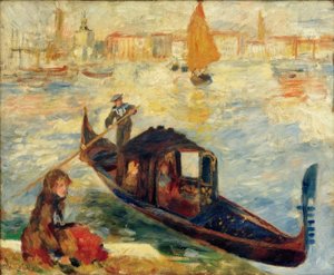Canal Grande, Wenecja (Gondola) autorstwa Pierre Auguste Renoir