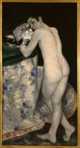 Młody chłopak z kotem autorstwa Pierre Auguste Renoir