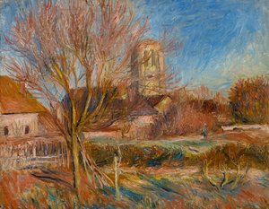 Kościół w Essoyes, ok. 1900 (olej na płótnie) autorstwa Pierre Auguste Renoir