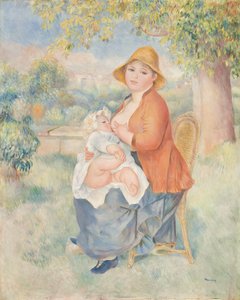 Macierzyństwo lub Kobieta karmiąca piersią swoje dziecko (Madame Renoir i jej syn) autorstwa Pierre Auguste Renoir