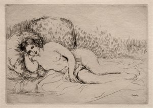 Naga kobieta leżąca autorstwa Pierre Auguste Renoir