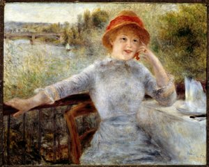 Portret Alphonsine Fournaise - olej na płótnie autorstwa Pierre Auguste Renoir