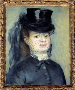 Portret Madame Darras, z domu Henriette Oudiette, żony kapitana Paula Darrasa (Studium dla Amazonii z 1873 r.) autorstwa Pierre Auguste Renoir