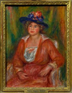 Portret siedzącej kobiety Obraz Pierre Auguste Renoir (1841-1919) Dim 0,35 x 0,27 m Paris musee du Louvre Obowiązkowa wzmianka: Donation Helene et Victor Lyon autorstwa Pierre Auguste Renoir