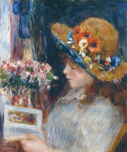 Czytelnicza dziewczyna autorstwa Pierre Auguste Renoir