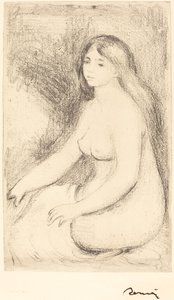 Siedzący kąpiący się Baigneuse asses, ok. 1930 r. 1905. autorstwa Pierre Auguste Renoir