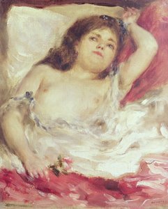 Półnaga kobieta w łóżku: Róża, przed 1872 (olej na płótnie)