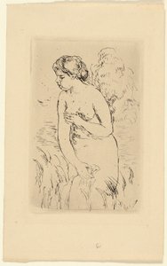 Kąpiący się na stojąco autorstwa Pierre Auguste Renoir