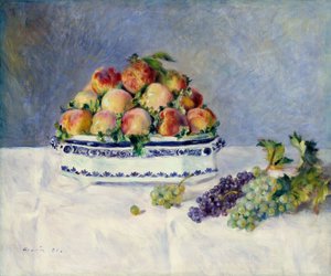 Martwa natura z brzoskwiniami i winogronami, 1881. autorstwa Pierre Auguste Renoir