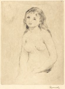 Studium do Etiudy kąpielowej pour une baigneuse, koniec XIX i początek XX wieku. autorstwa Pierre Auguste Renoir