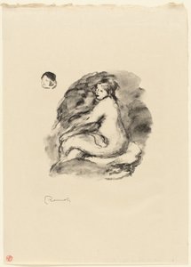 Studium siedzącego aktu kobiecego, wariant autorstwa Pierre Auguste Renoir
