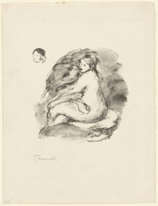 Studium siedzącej nagiej kobiety, wariant autorstwa Pierre Auguste Renoir