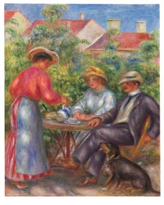 Filiżanka herbaty lub ogród, ok. 1906-07 autorstwa Pierre Auguste Renoir