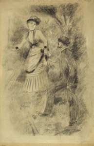 Zejście ze szczytu: Jean Martin Steadies Hélène, córka bankiera, 1881 autorstwa Pierre Auguste Renoir