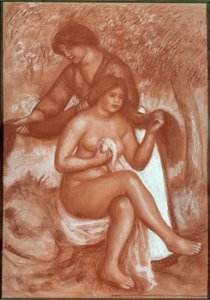 Toaleta kąpiącego się (rysunek kredą i sangwinikiem) autorstwa Pierre Auguste Renoir