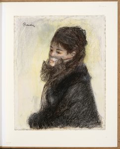 Kobieta w welonie, ok. 1877-79 (kreda, pastel, papier) autorstwa Pierre Auguste Renoir