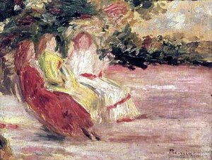 Trzy kobiety w parku autorstwa Pierre Auguste Renoir