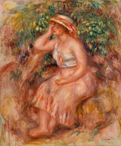 Kobieta marząca na jawie autorstwa Pierre Auguste Renoir