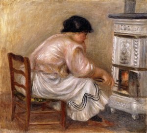 Kobieta w rogu pieca; Femme au Coin du Poele, 1912 autorstwa Pierre Auguste Renoir