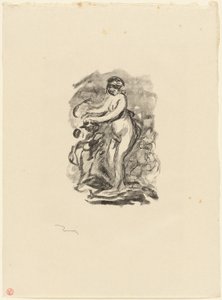 Kobieta z winoroślą, wariant I autorstwa Pierre Auguste Renoir