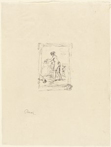 Kobieta z winoroślą, 2. wariant autorstwa Pierre Auguste Renoir